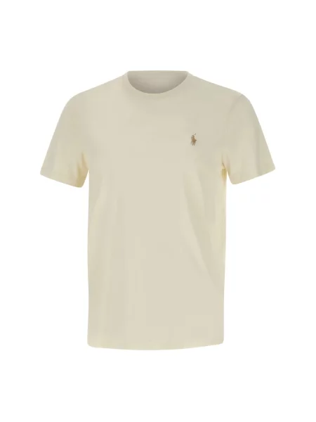 T-shirt o kroju regular fit z czystej bawełny Polo Ralph Lauren beżowa