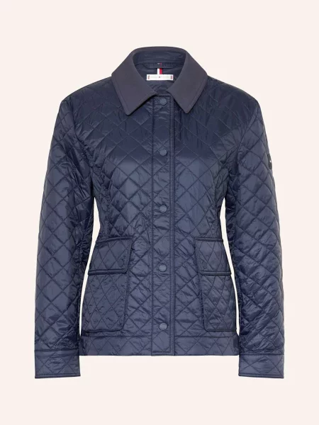 Tommy Hilfiger Prošívaná Bunda tmavě modrá
