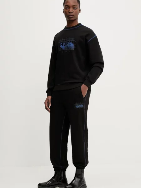 Спортивні штани Hugo Blue Notharos Notharos з принтом чорний