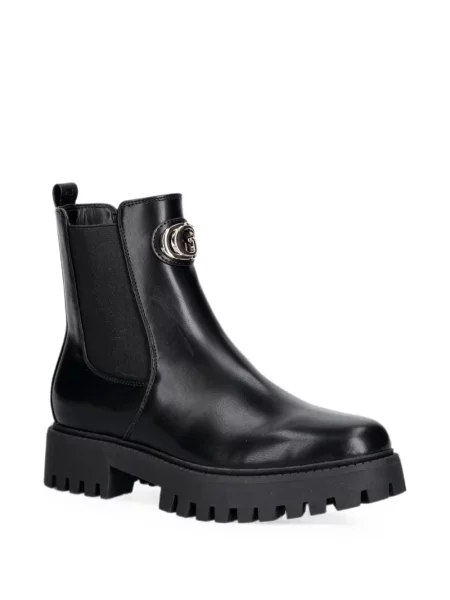 Cizme scurte Guess cu autograf negru