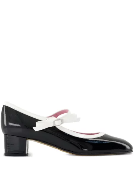 Pantofi cu toc Carel Paris cu funde din piele negru