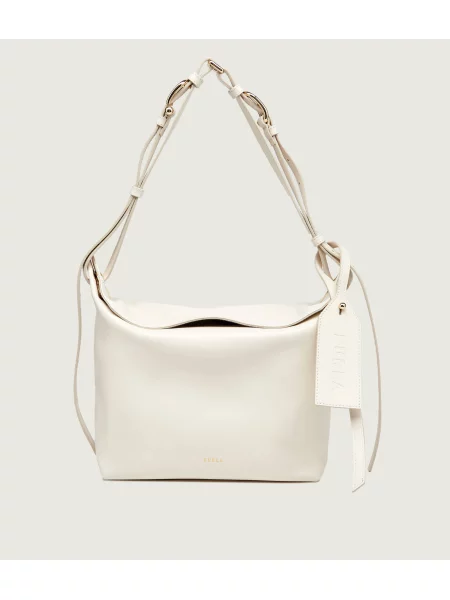 Furla De piele geantă pe umăr Furla Ginevra M bej