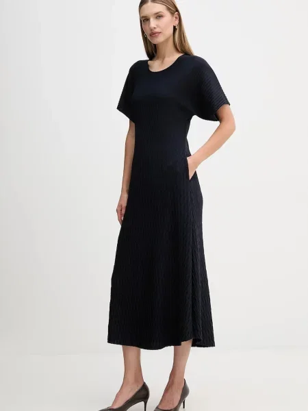 Sandro Ferrone rochie bleumarin midi evazați