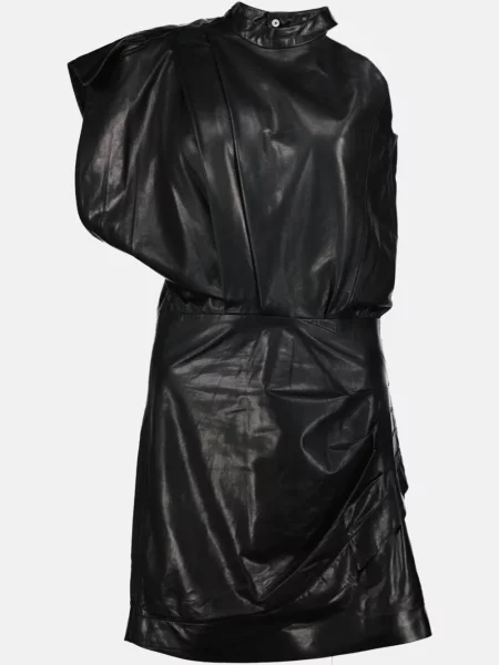 Rochie Iro din piele de costum negru
