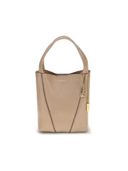 Shopperka Chloe skórzana różowa