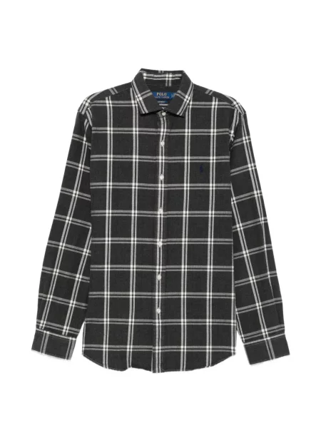 Căciulă Polo Ralph Lauren tricotate chunky în carouri gri