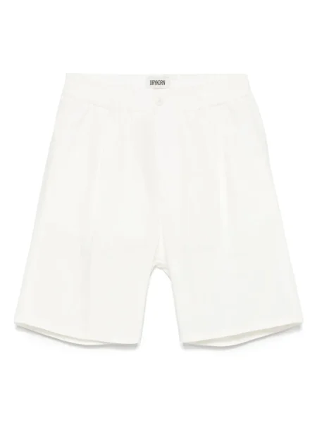 Lněné kraťasy Drykorn bílé