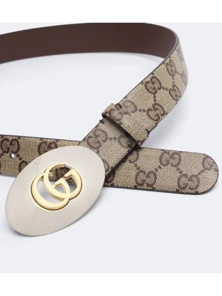 Cu centură curea Gucci din canvas bej