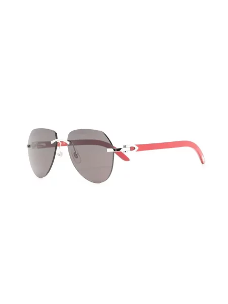 Saulės akiniai Cartier Eyewear sidabrinė