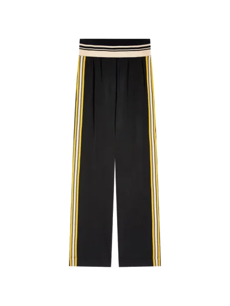Pantaloni Dries Van Noten din jerseu alergare negru