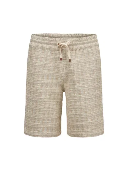 Szorty Drole De Monsieur tweedowe beżowe