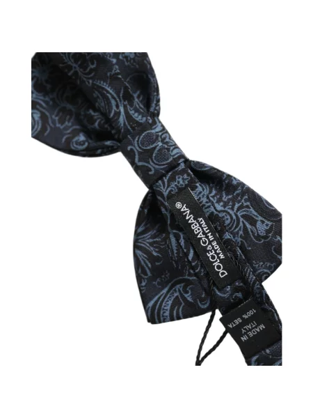 Krawat Dolce And Gabbana z wzorem paisley czarny