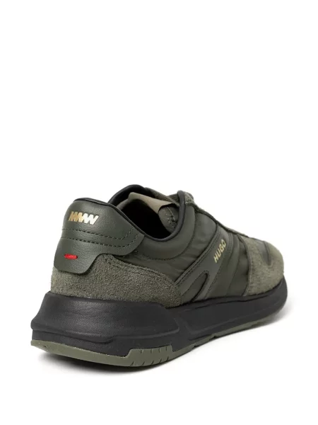 Sneakerși Hugo cu imagine verde
