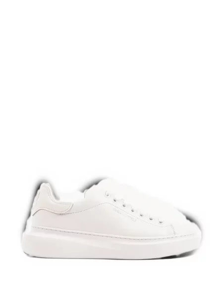 Sneakerși Karl Lagerfeld chunky cu autograf alb