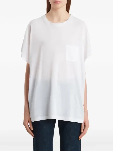 Tricou Khaite cu decolteu rotund alb