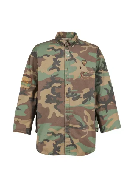 Cămașă Porter Classic cu imagine cu model camuflaj clasică maro