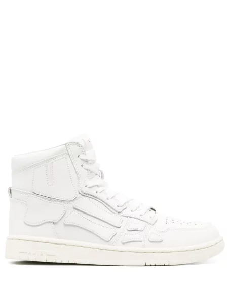 Sneakerși Amiri din piele cu aplicații alb