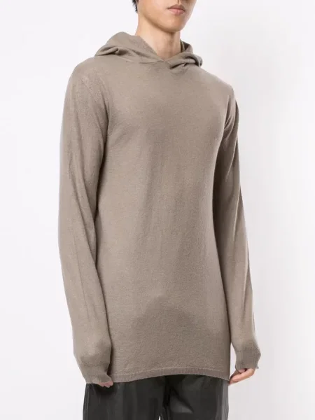 Dlouho mikina s kapucí Rick Owens hnědá