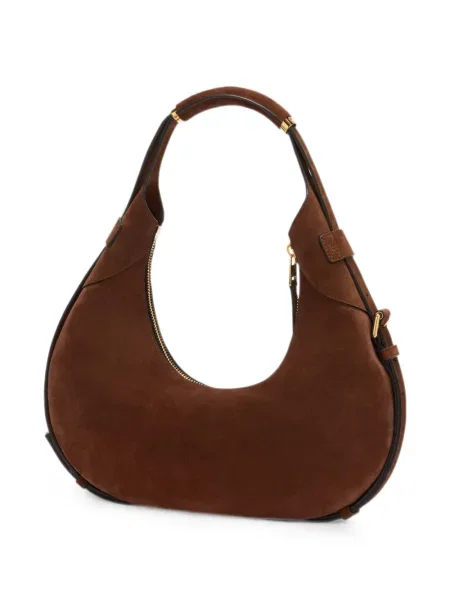 Geantă Moschino din piele de căprioară maro
