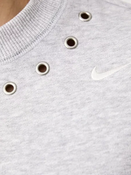 Nike Sportswear oversize melegítőfelső női pamuttal Studio Fleece szürke