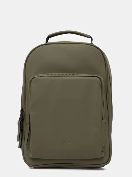 Rains plecak Book Daypack duży gładki zielony
