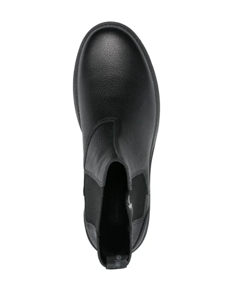 Botine Calvin Klein Jeans din piele negru