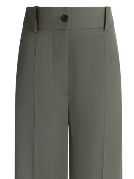 Pantaloni Patou evazate verde