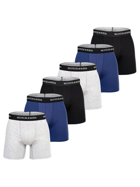 SCOTCH & SODA Boxeralsók sötétkék / világosszürke / fekete fehér