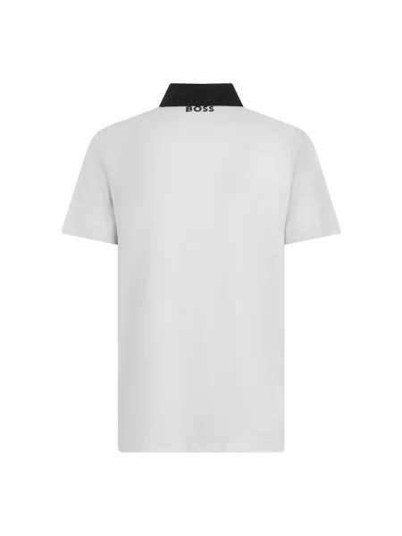 Koszulka polo Boss z logo biała