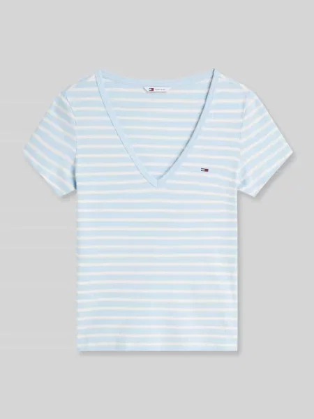 T-shirt o kroju slim fit z mieszanki bawełny Tommy Jeans