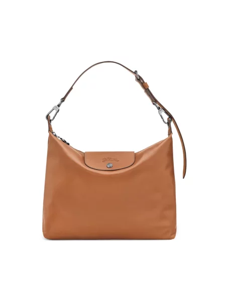 Torebka hobo Longchamp skórzana brązowa