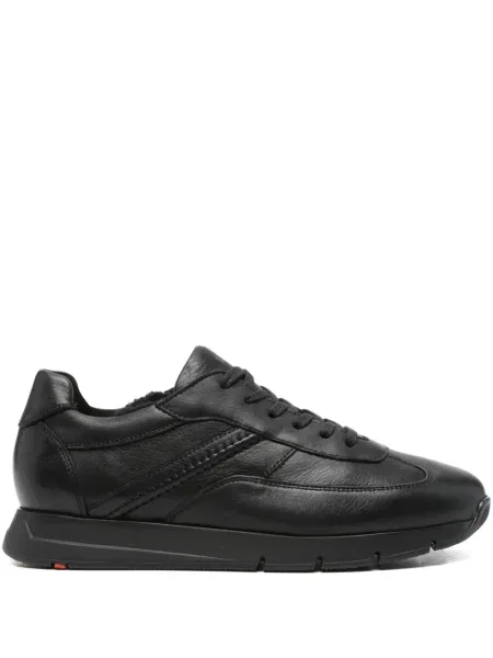 Sneakerși Lloyd cu șireturi din piele negru