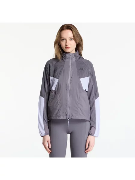 Μπουφάν New Balance Reflective RC Jacket Neptune Grey/ Smoked Violet L γκρι