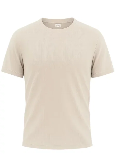 Antargo Tričko Waffle T-Shirt' béžová