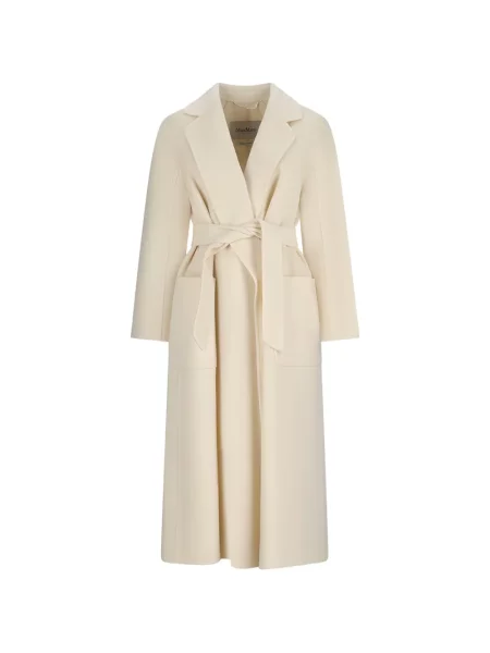 Cu centură palton Max Mara alb