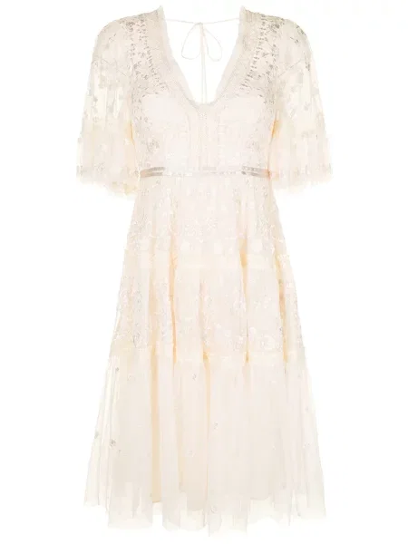 Rochie Needle & Thread cu model floral în linie A