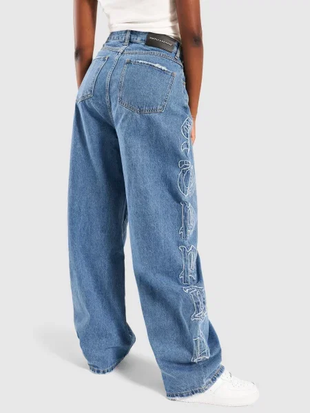 Supply&demand Spodnie Barrel Jean niebieskie