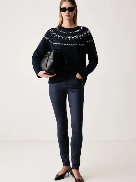 Morgan штани slim fit з бавовною PFRASHI