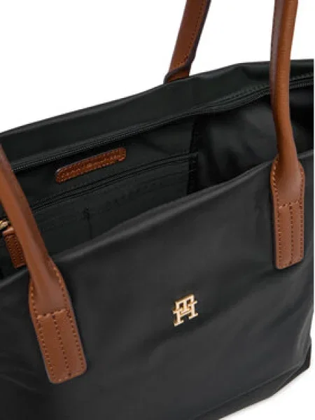 Shopper kabelka Tommy Hilfiger čierna