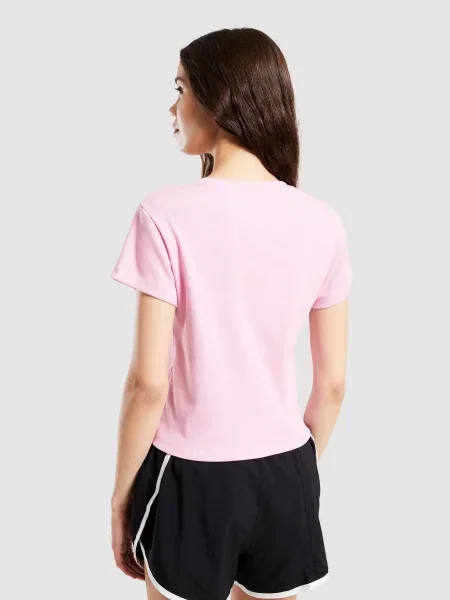 Nike T-Shirt W Nsw Nk Chll Knt Md Crop różowa