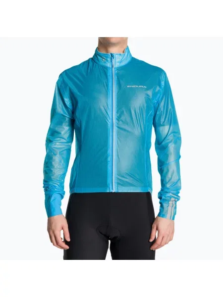 Мъжко яке за колоездене Endura Adrenaline Race II hi-viz blue синьо