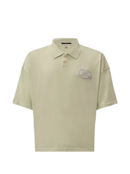 Polo C.p. Company cu broderie verde