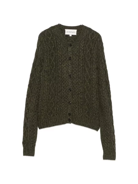 Cardigan Bompard tricotate verde