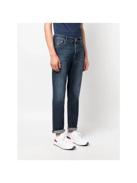Jeansy Brunello Cucinelli niebieskie