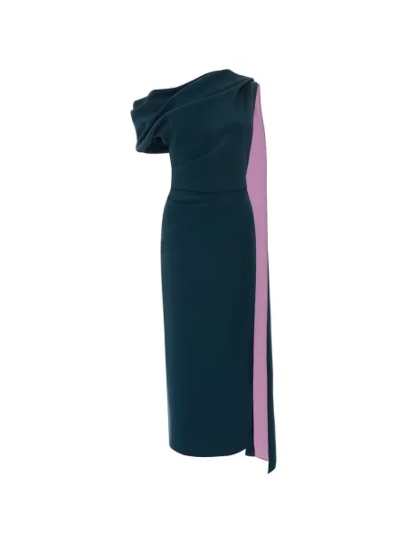 Rochie midi Roksanda drapată albastru