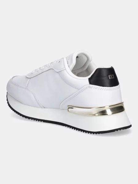Tommy Hilfiger bőr sportcipő CHIC FASHION RUNNER fehér