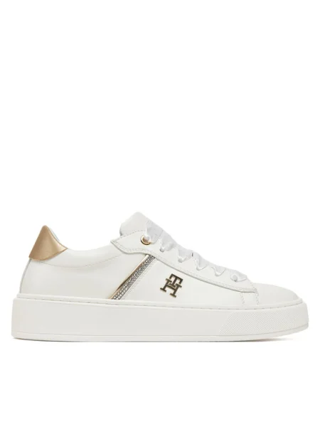 Tommy Hilfiger Sneakers Low Cut Lace-Up Sneaker S alb
