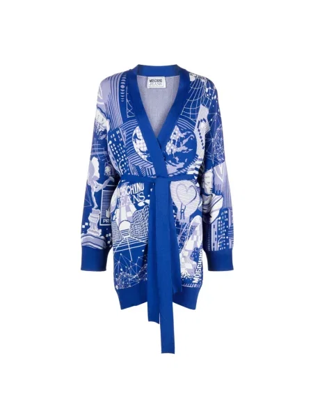 Sweter Moschino niebieski