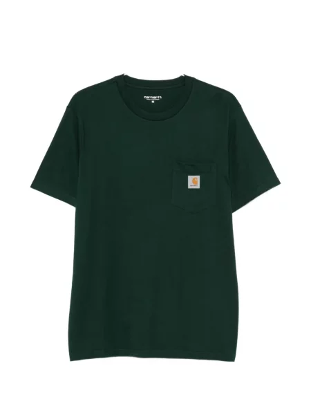 Póló Carhartt Wip autogrammal zöld