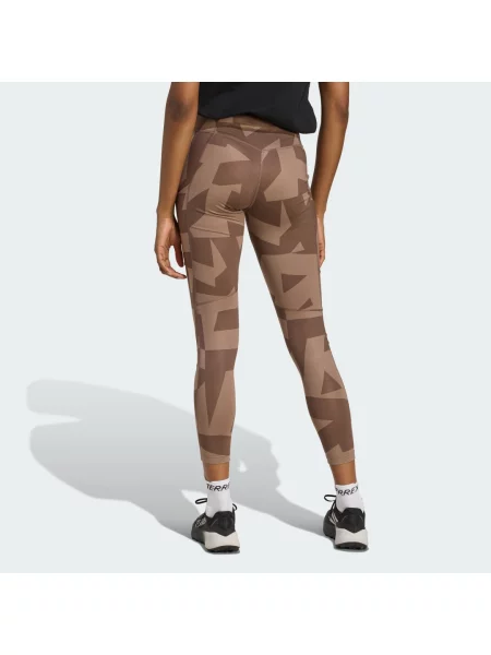 Legíny Terrex Multi Printed hnědé
